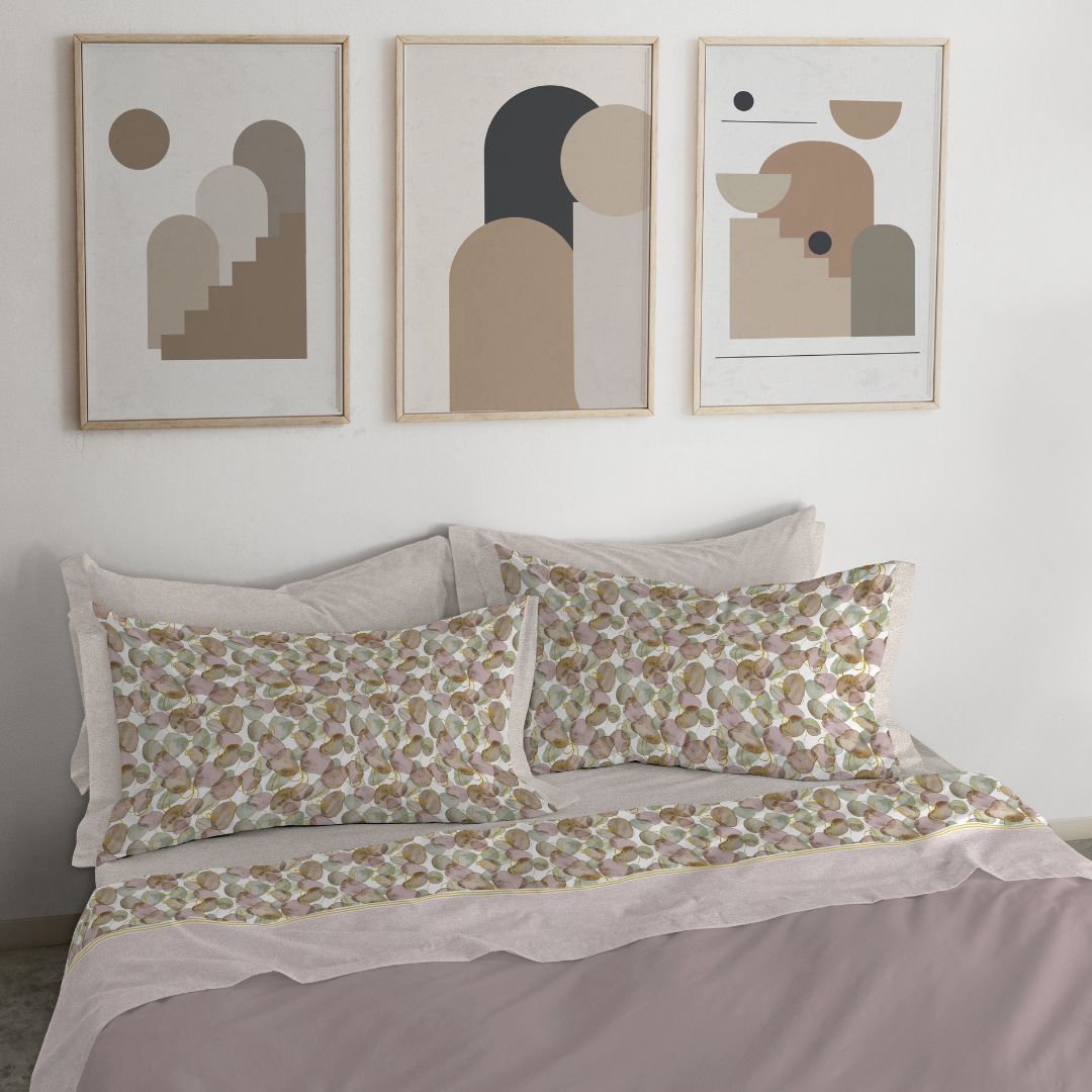 Completo letto in flanella fantasia bolle