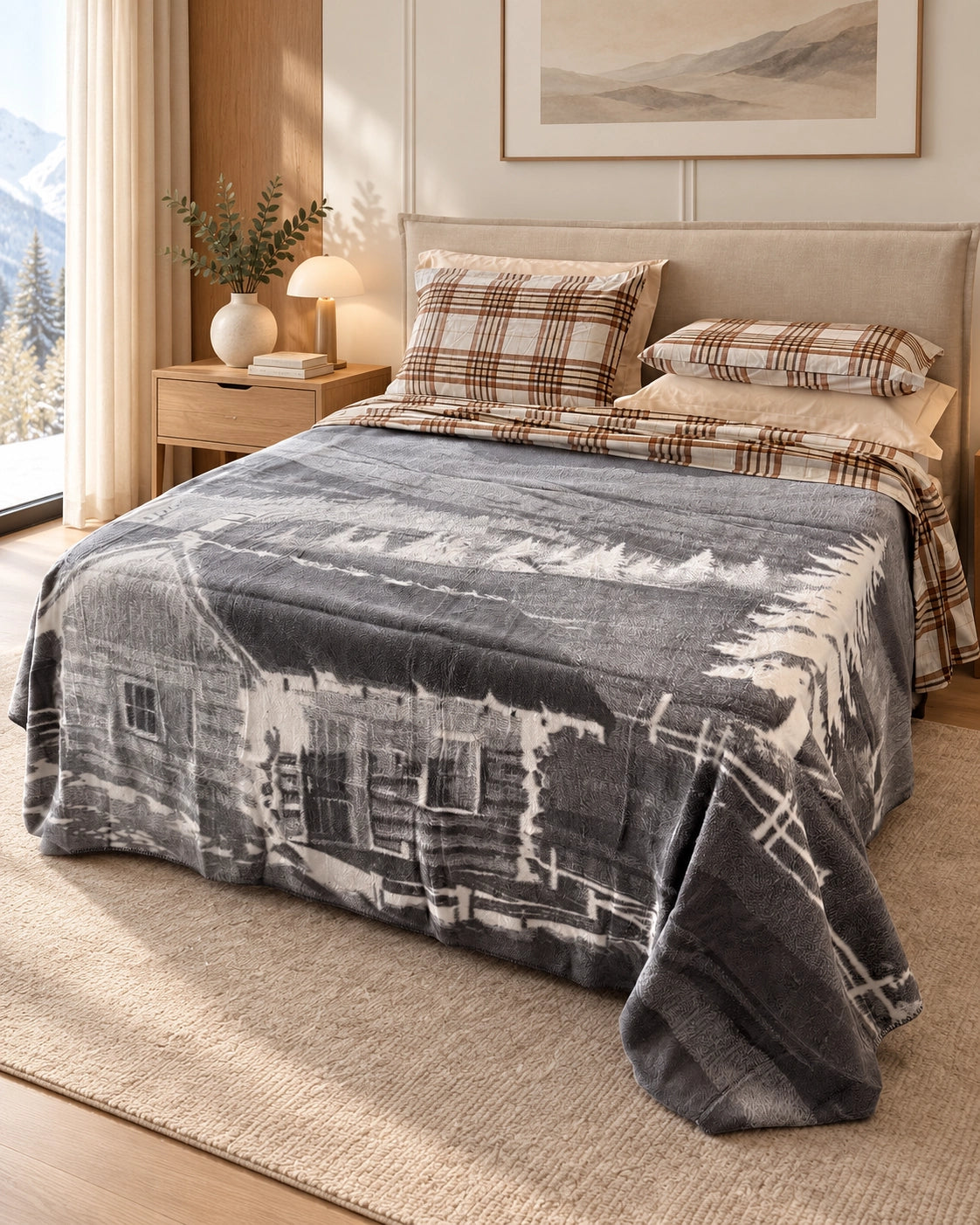 Coperta cotone chalet reverse