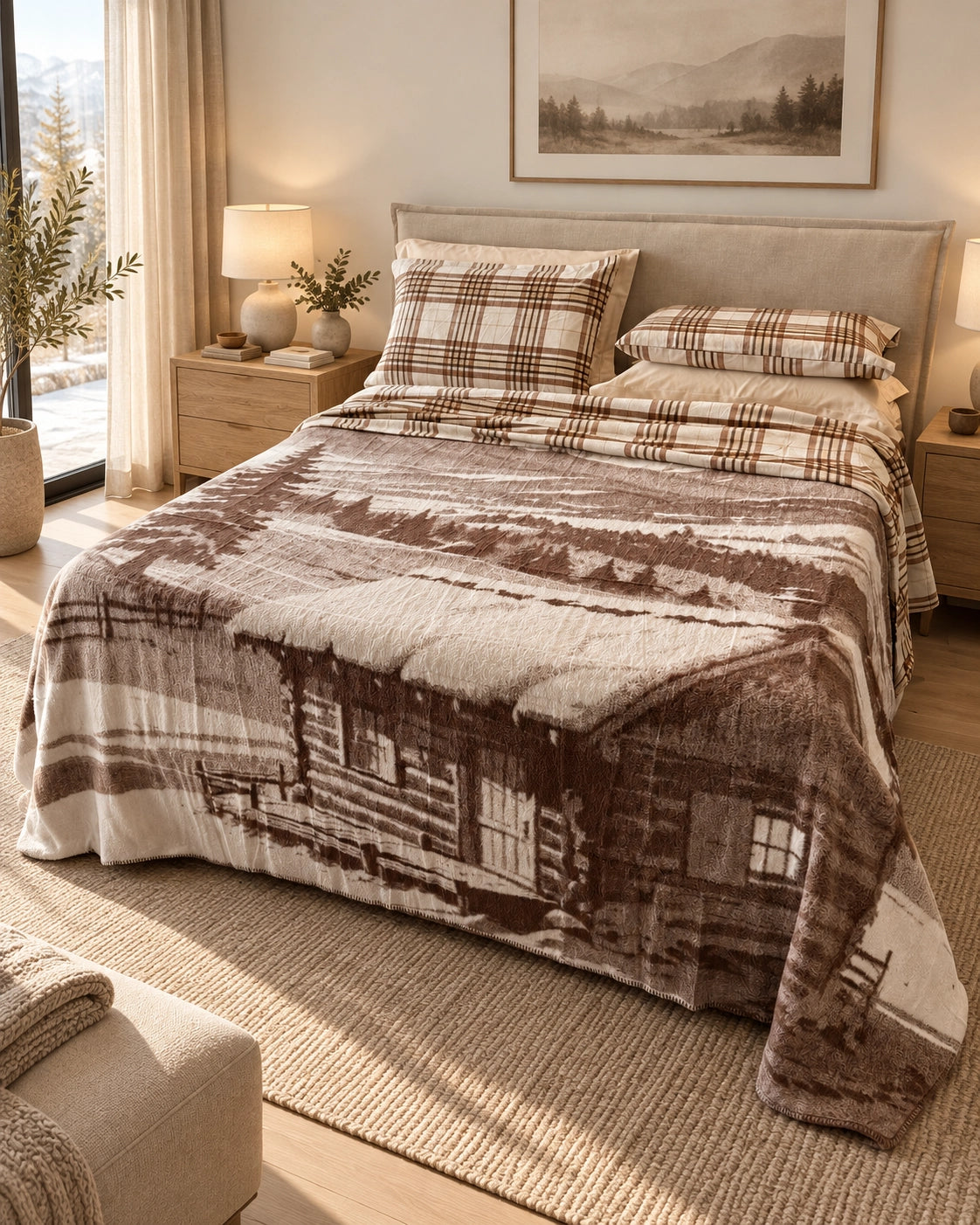 Coperta cotone chalet reverse