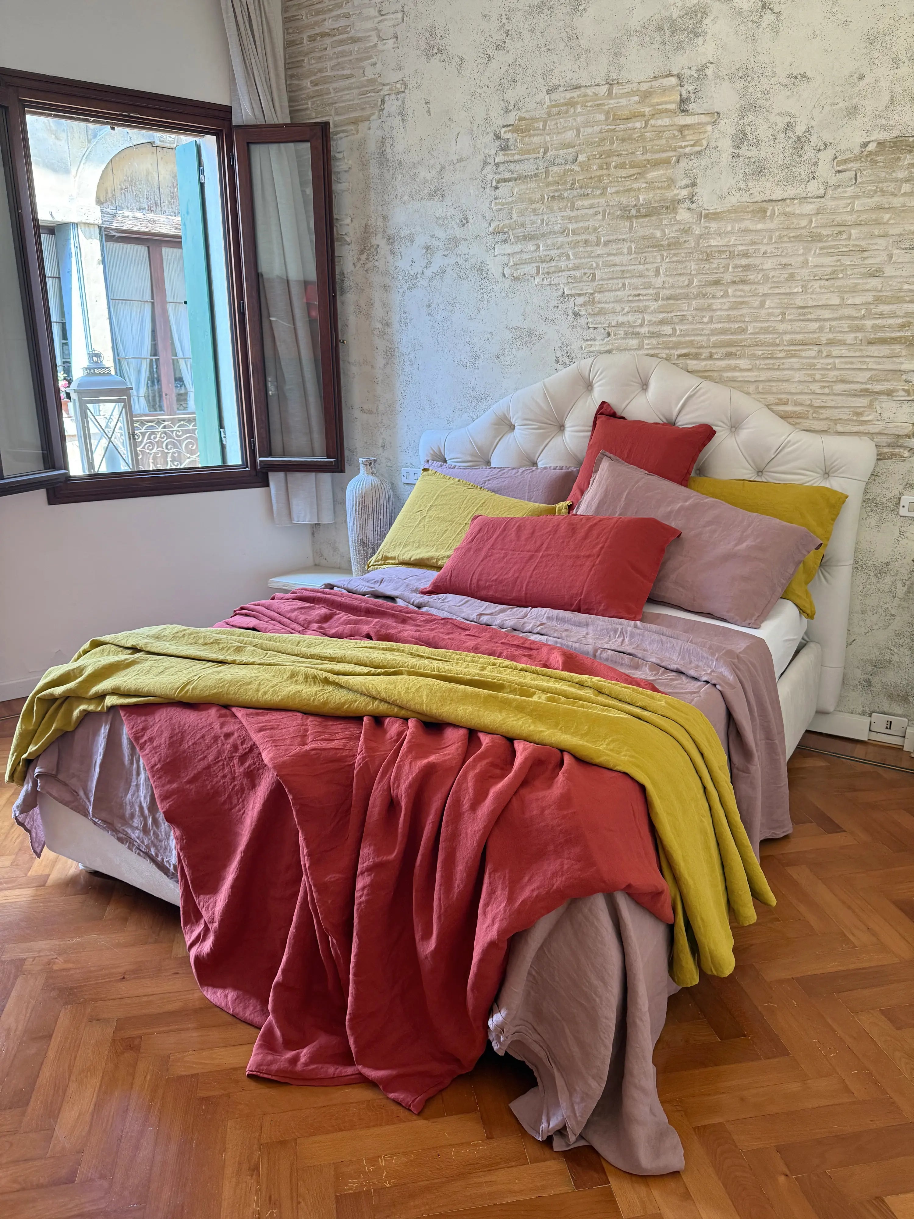 Copripiumino Lino parure matrimoniale