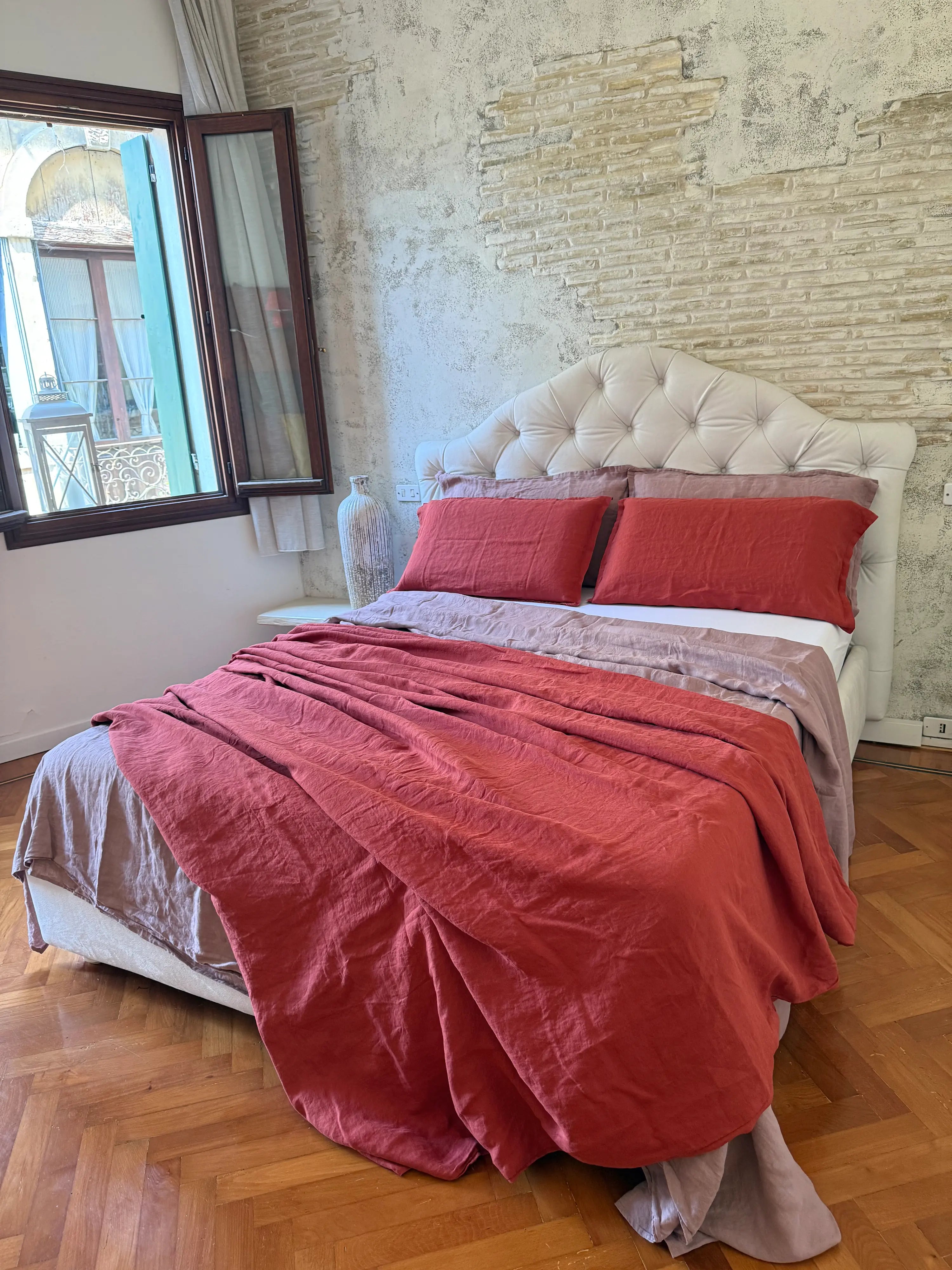 Copripiumino Lino parure matrimoniale