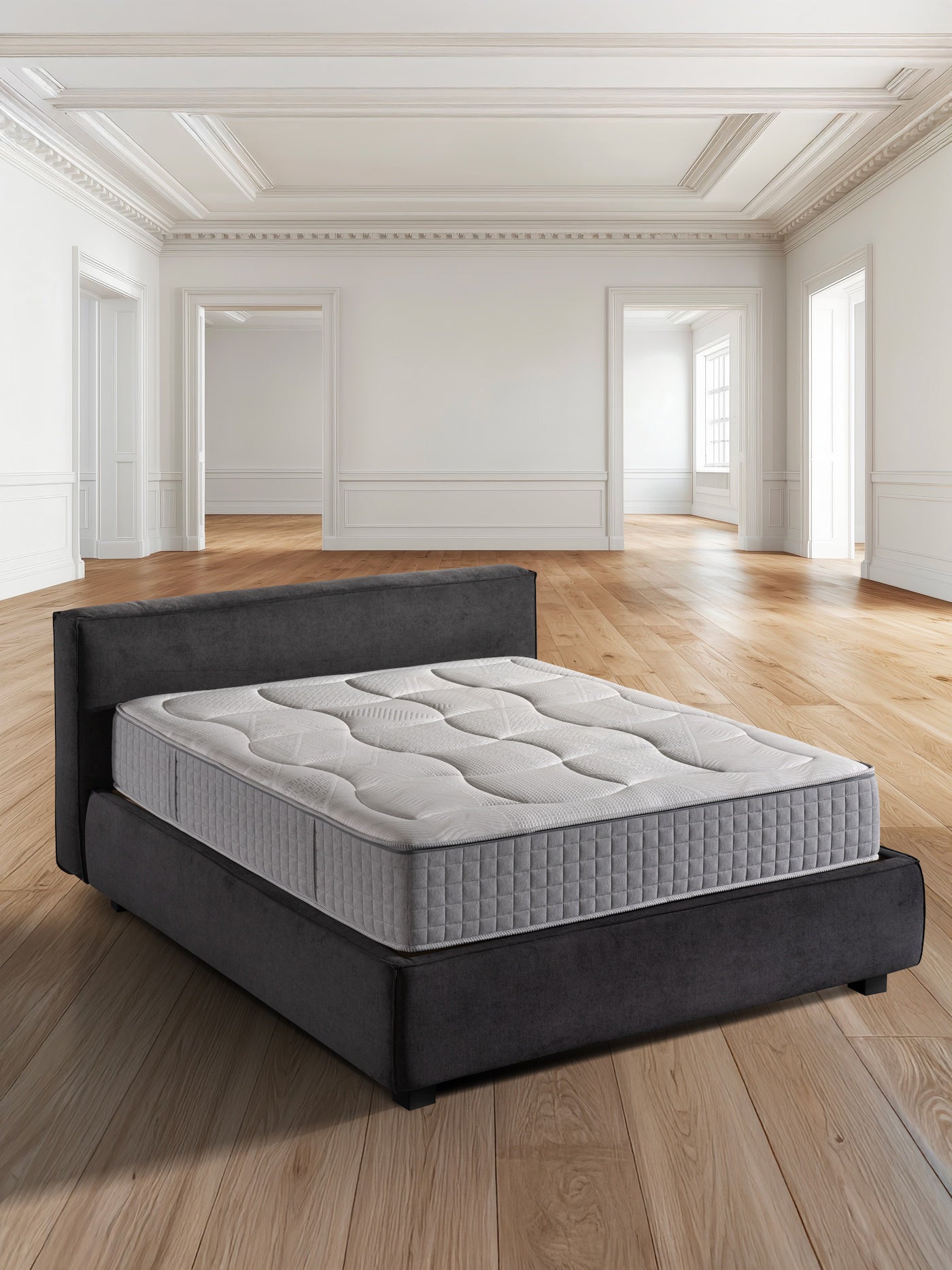 Carbon Gel Deluxe materasso laterale ambientato interni casa moderna