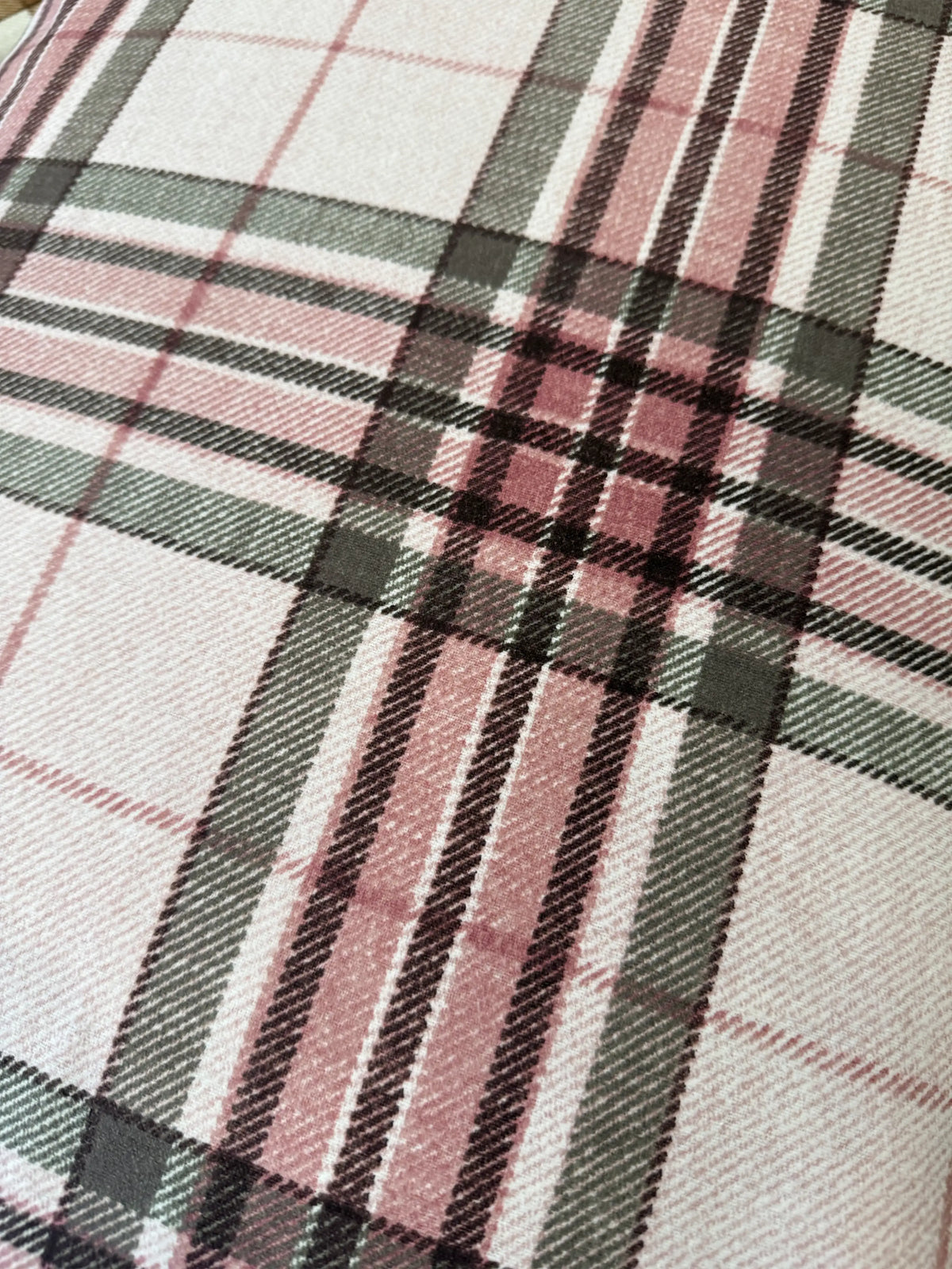 Lenzuola cotone garzato tartan completo