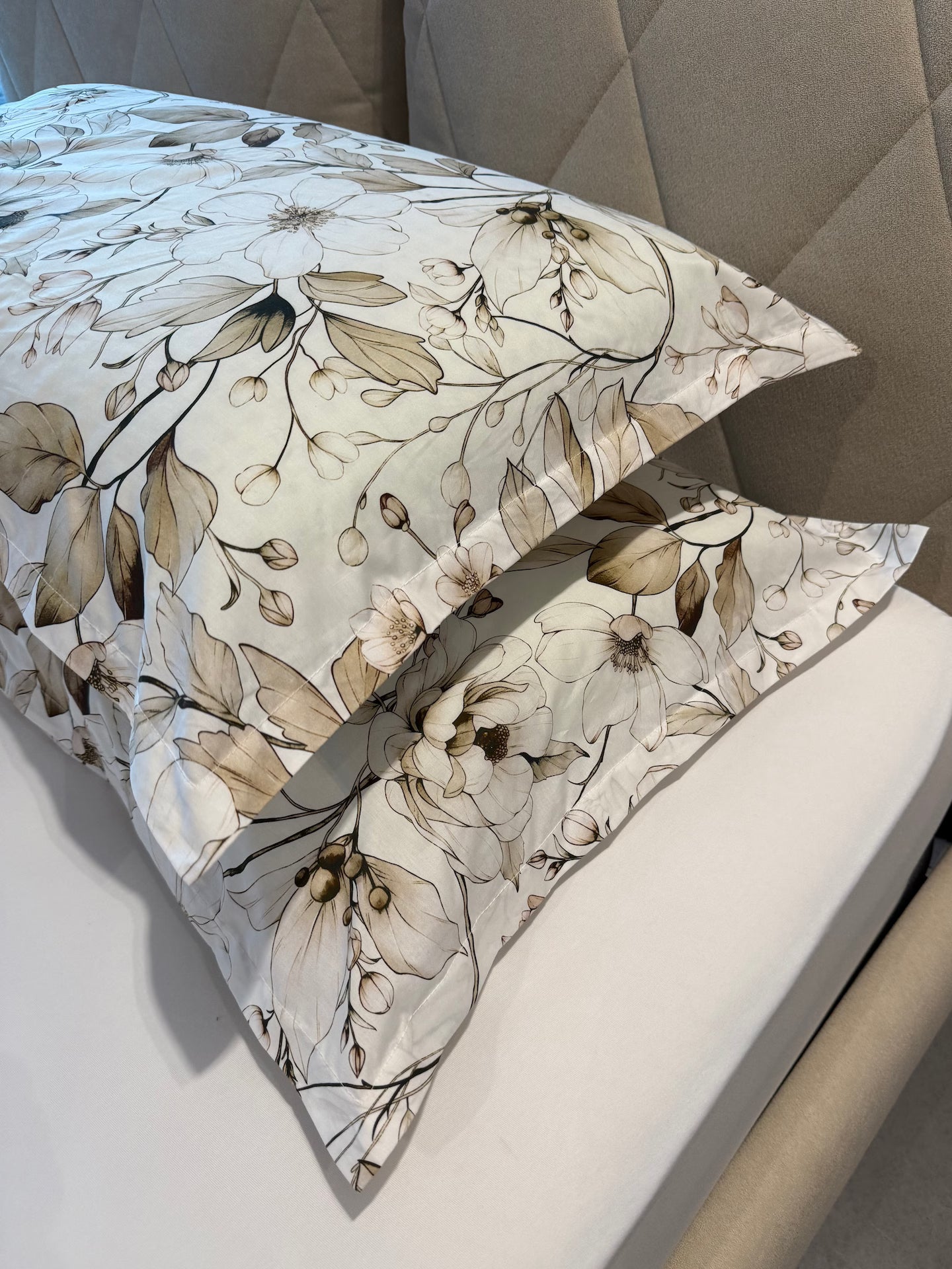 Federe Fiori in Percalle di Cotone 100% 200 fili coppia