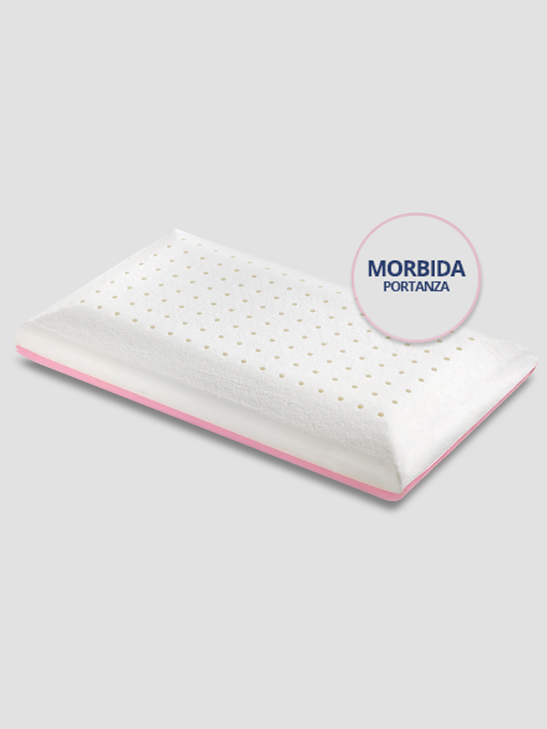 Guanciale memory duetto doppia portata con federa silver