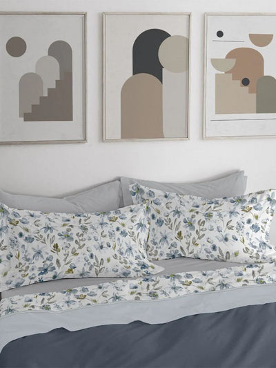 Completo letto in flanella fantasia floreale
