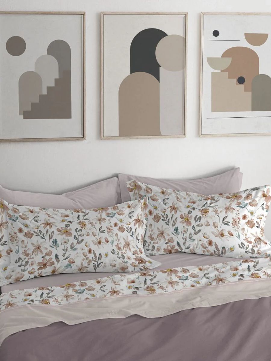 Completo letto in flanella fantasia floreale