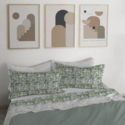 Completo letto in flanella fantasia geometrica