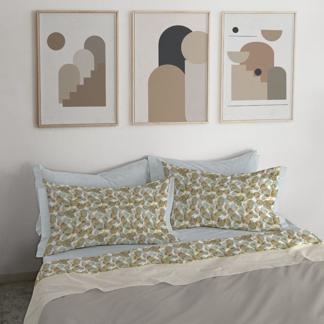 Completo letto in flanella fantasia bolle