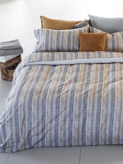 Completo letto matrimoniale in Caldo Cotone riga