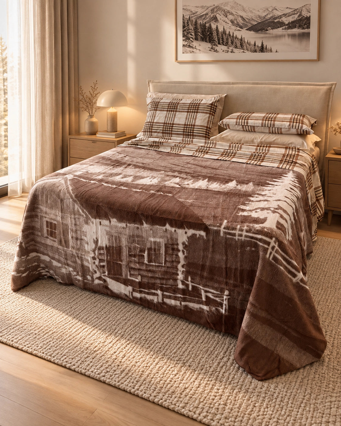 Coperta cotone chalet reverse