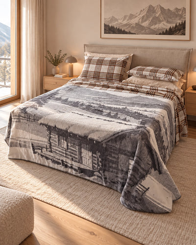 Coperta cotone chalet reverse