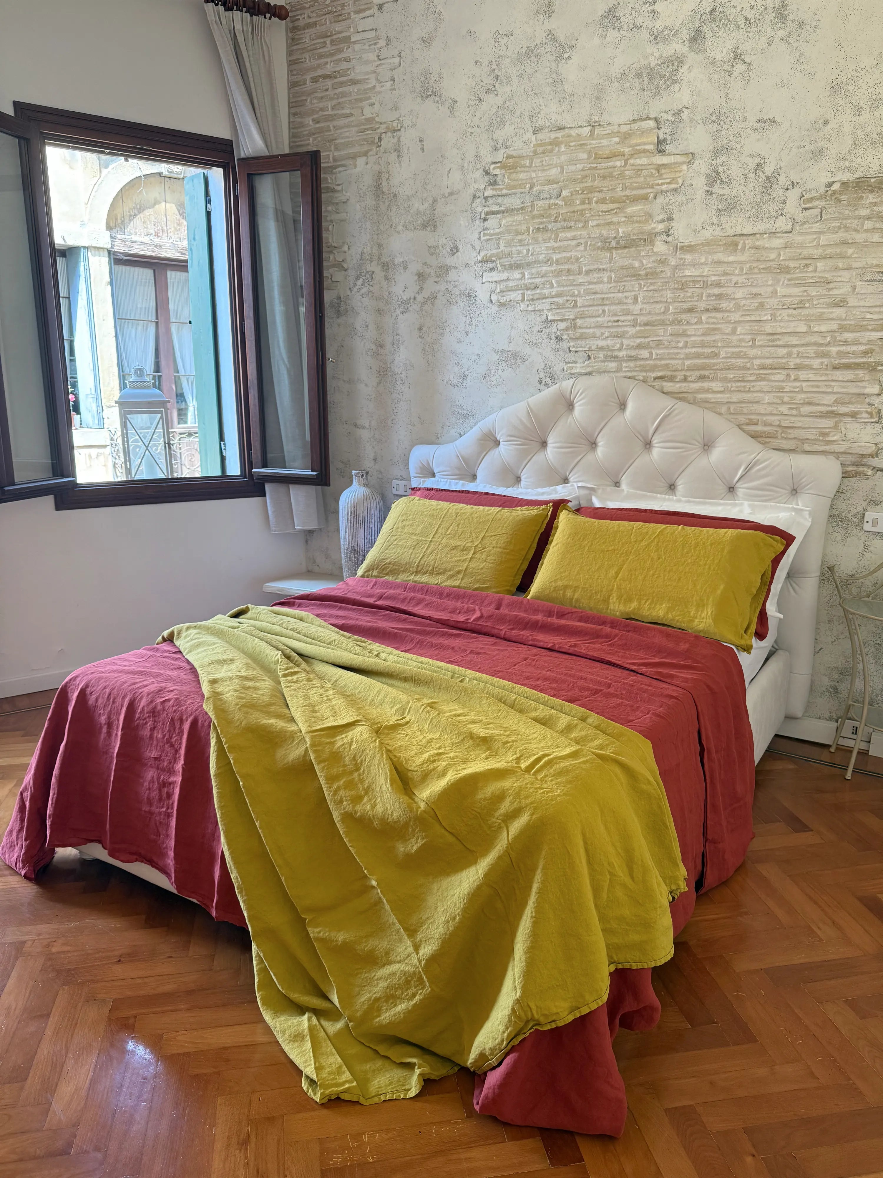 Copripiumino Lino parure matrimoniale