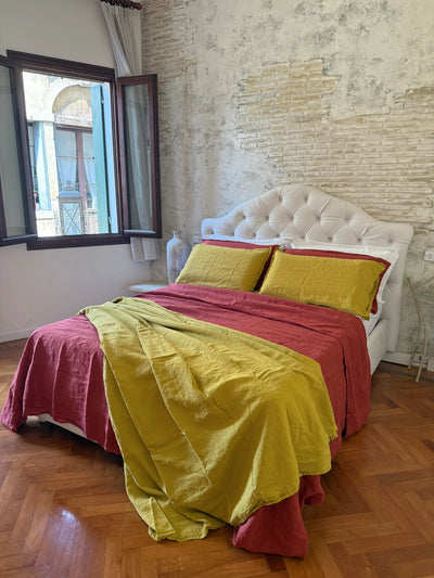 Copripiumino Lino parure matrimoniale