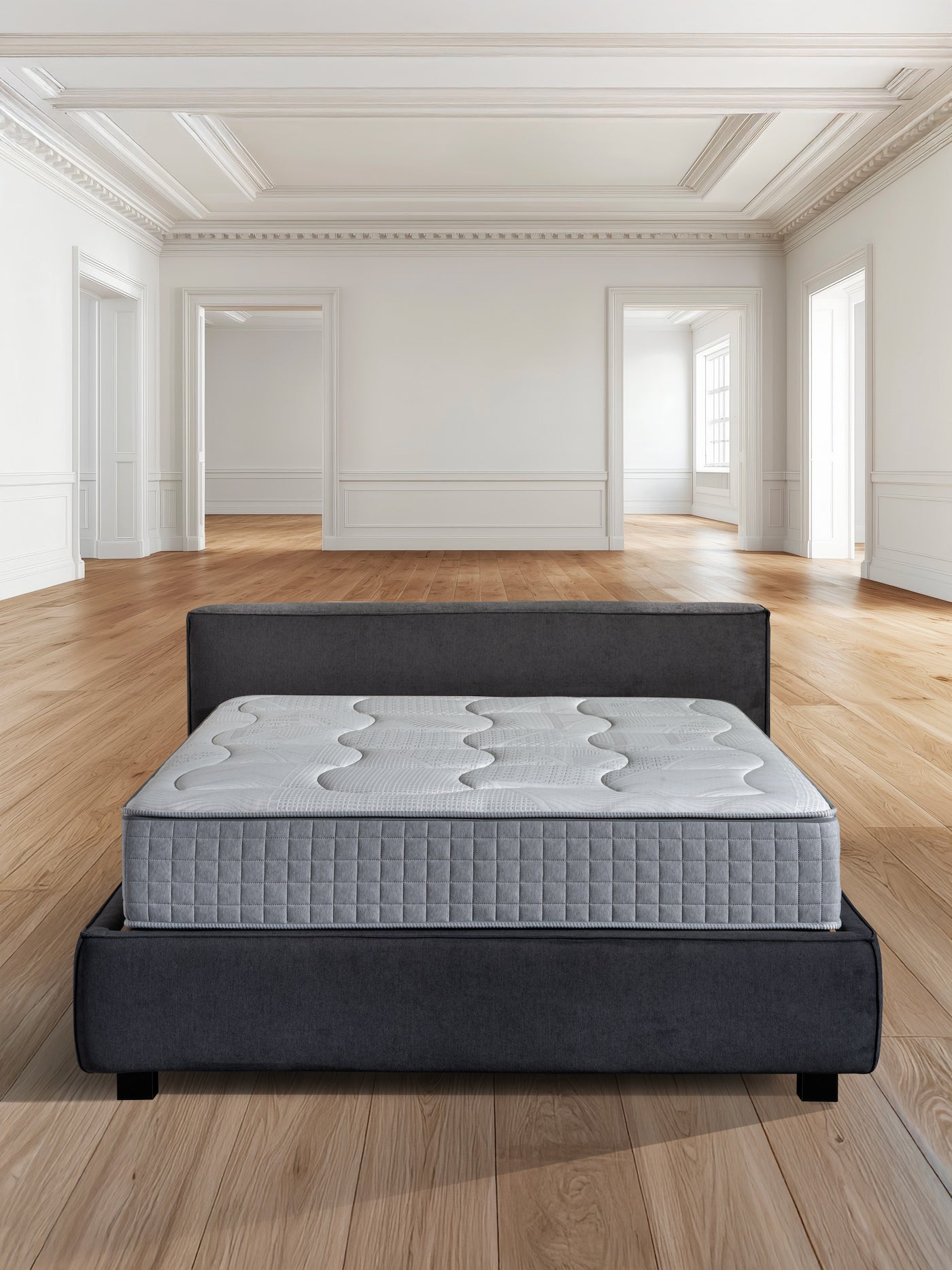 Carbon Gel Deluxe materasso frontale ambientato interni casa moderna