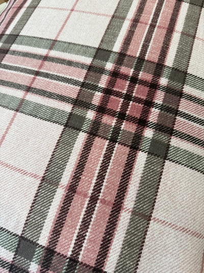 Lenzuola cotone garzato tartan completo