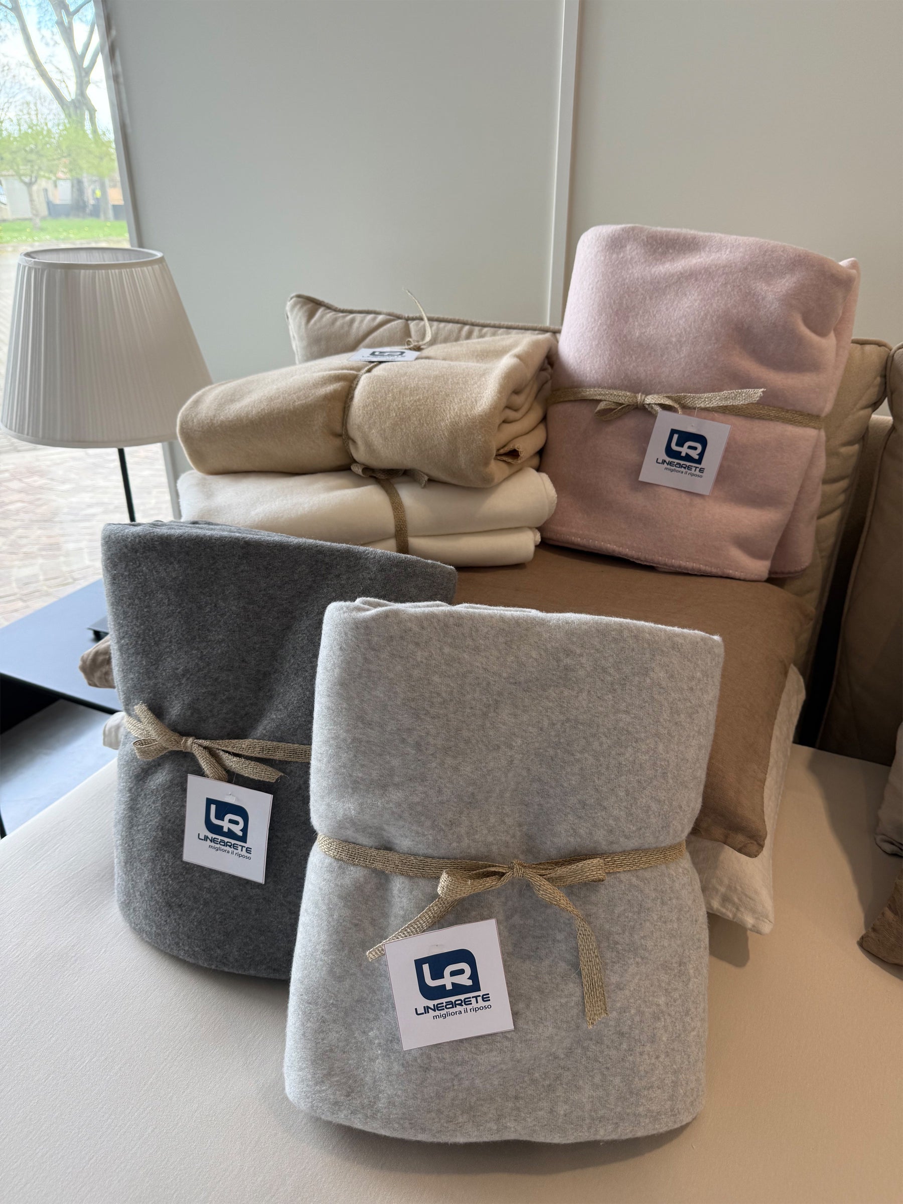 Plaid/coperta bamboo punto cavallo