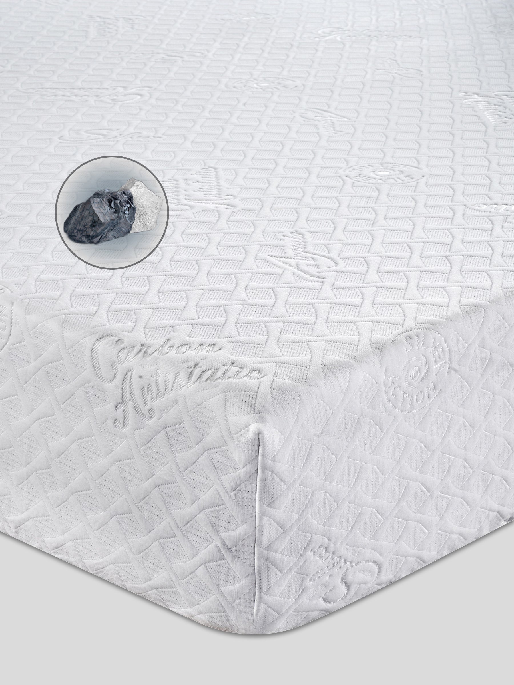 Coprimaterasso silver/carbon con fibre d'argento e carbonio
