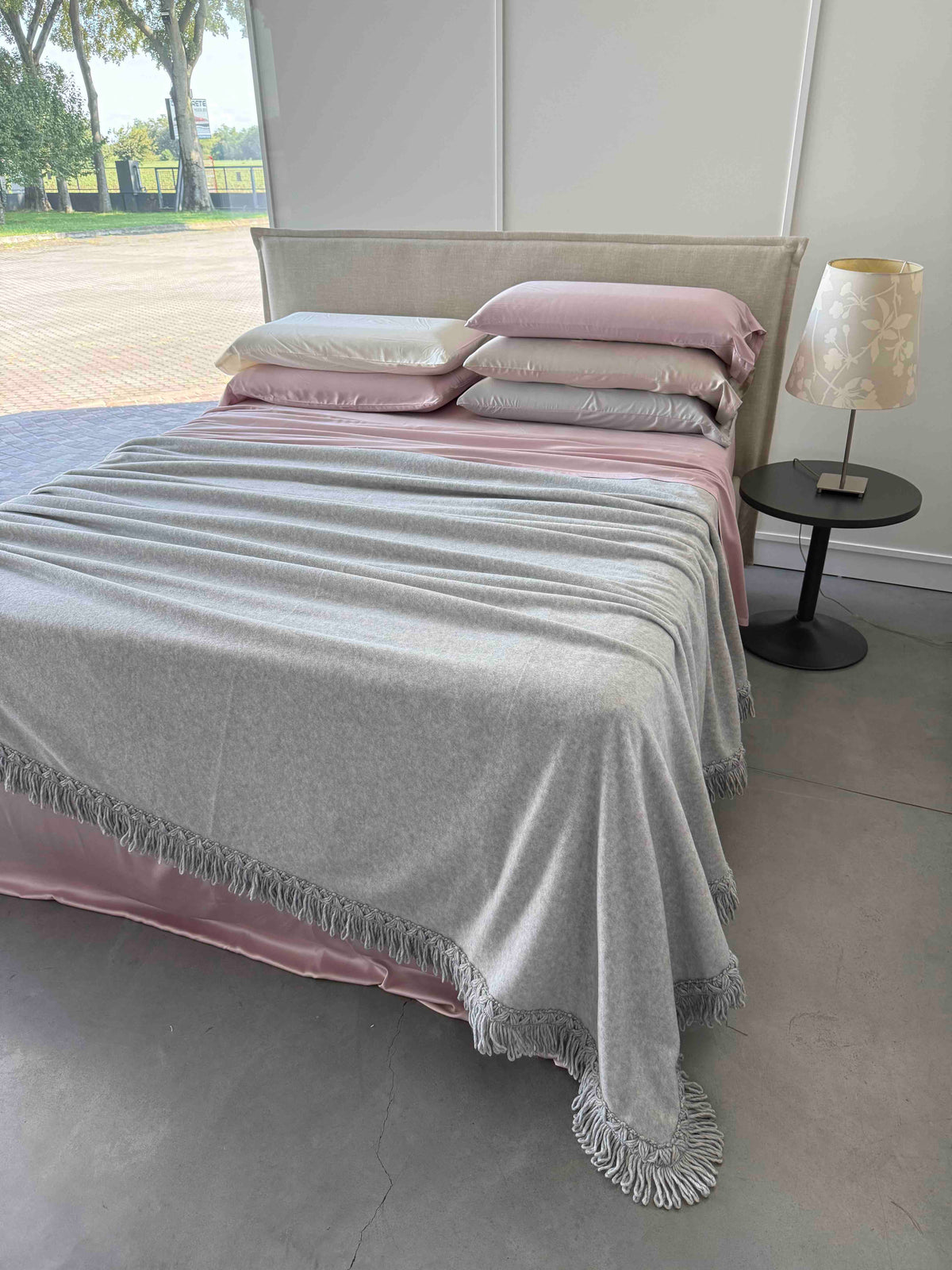Plaid/coperta bamboo punto cavallo