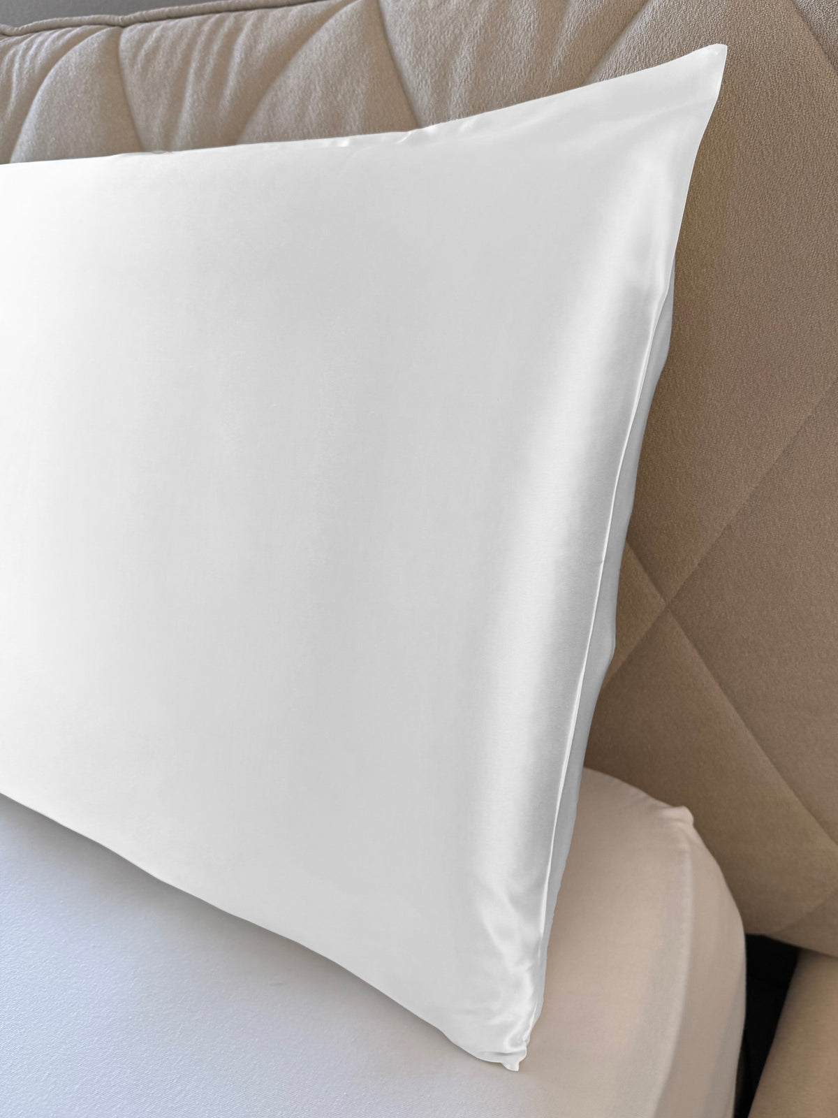 Lilysilk Federa In Seta Mista Cotone 19 Momme - 40x60 Cm, Ipoallergenica, Colore Biancaneve
