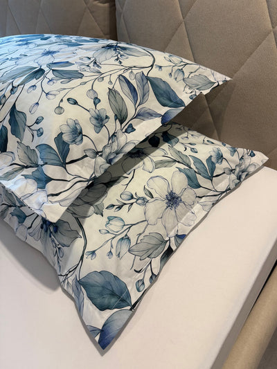 Federe Fiori in Percalle di Cotone 100% 200 fili coppia