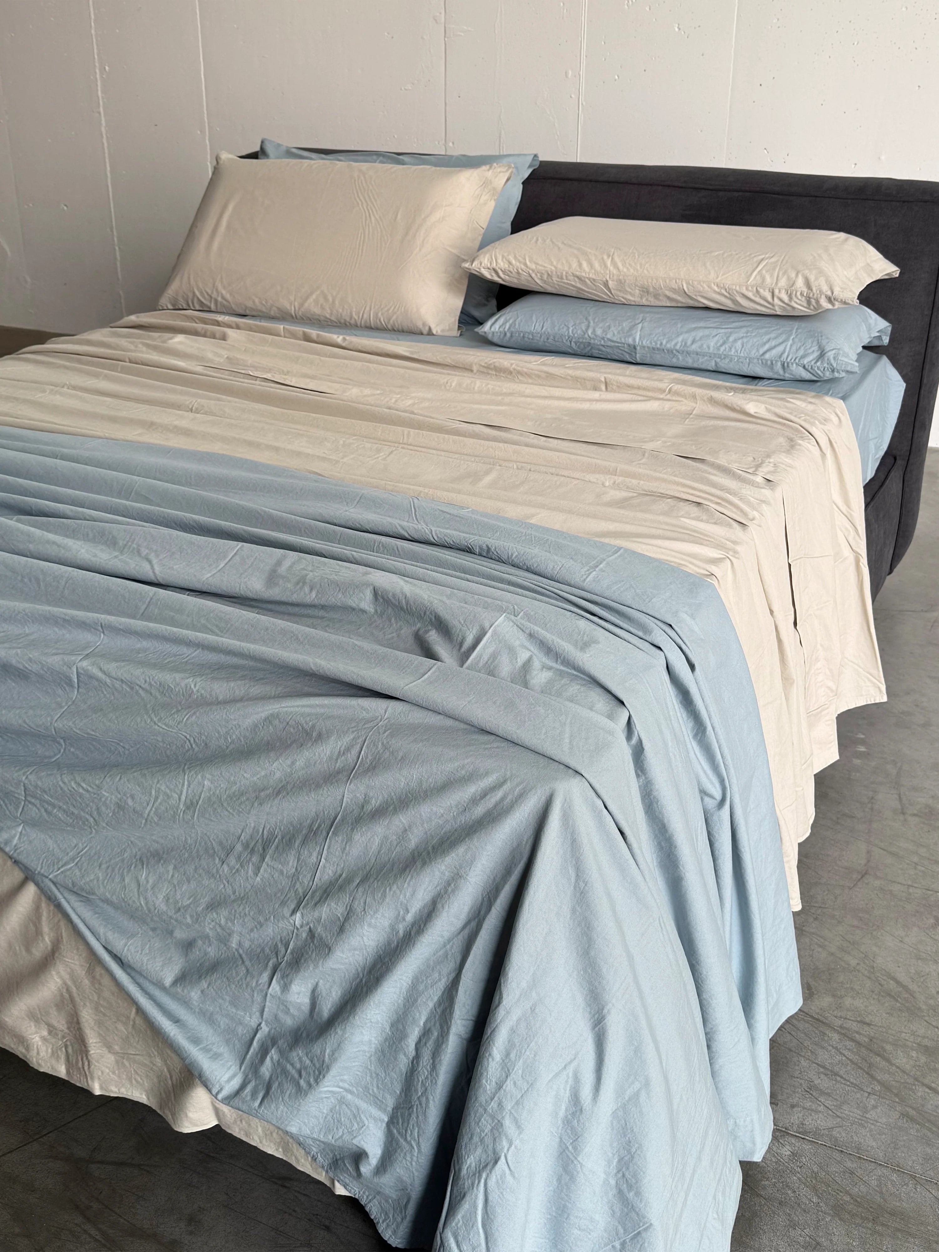 Lenzuola No stiro Easy Cotone 100% StoneWash parure