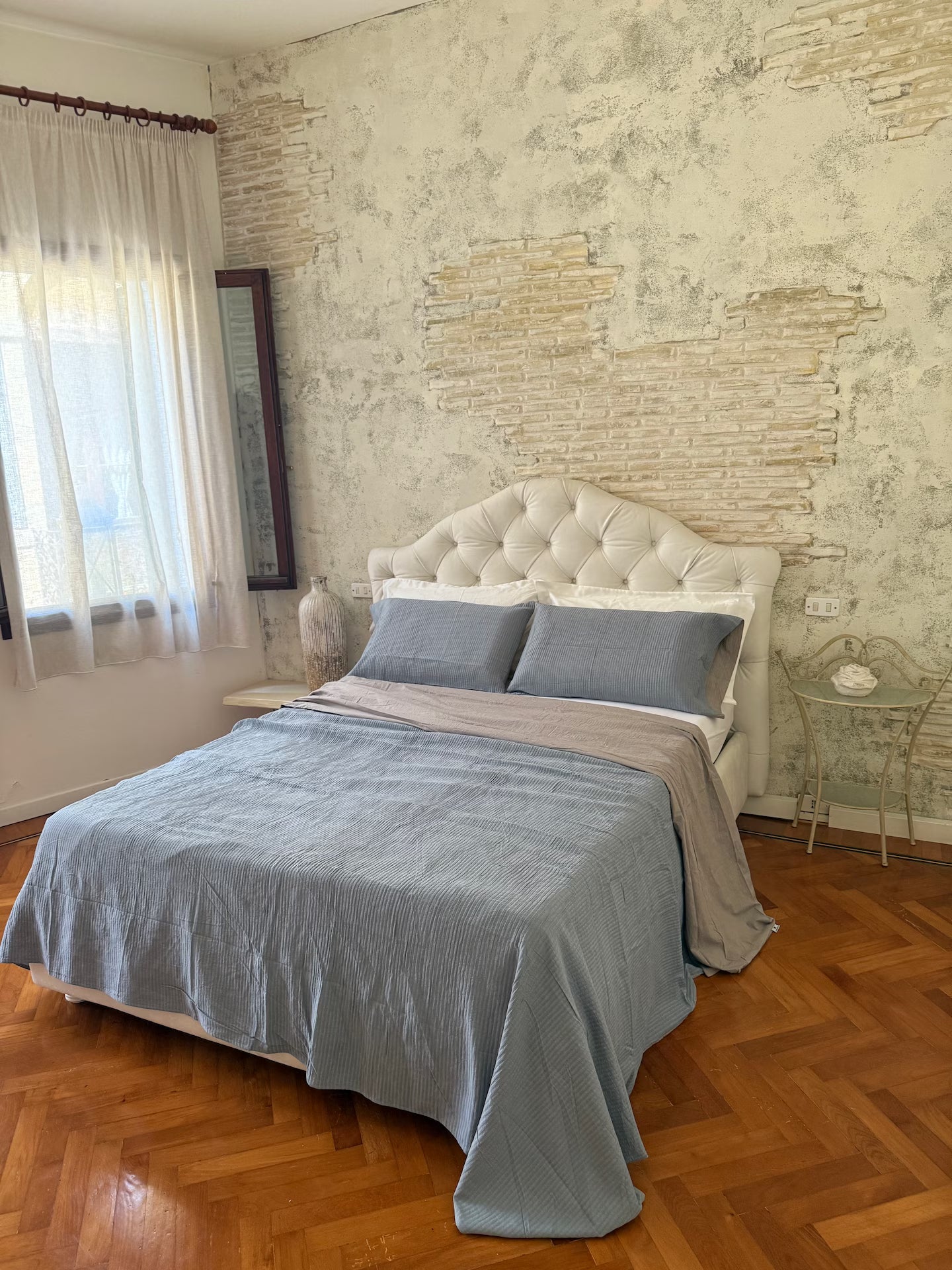 Copripiumino Raso Riga/Bisso mussola di cotone bicolor parure matrimoniale