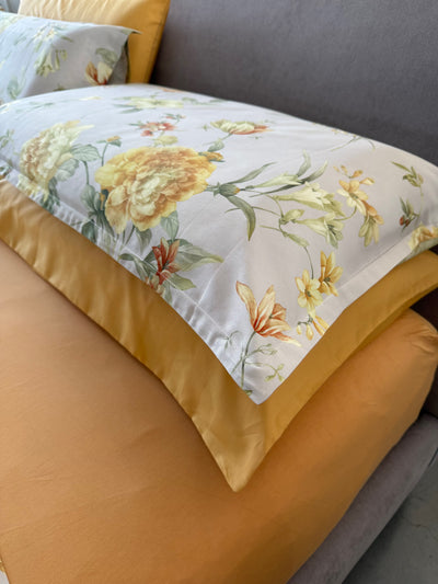 Lenzuola Mimosa raso di cotone 300TC completo