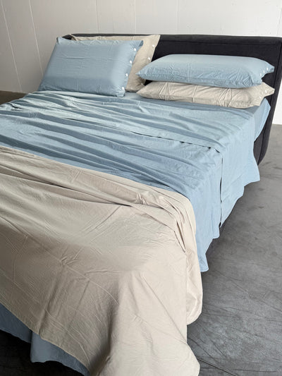 Copripiumino NO STIRO 100% Cotone StoneWash parure
