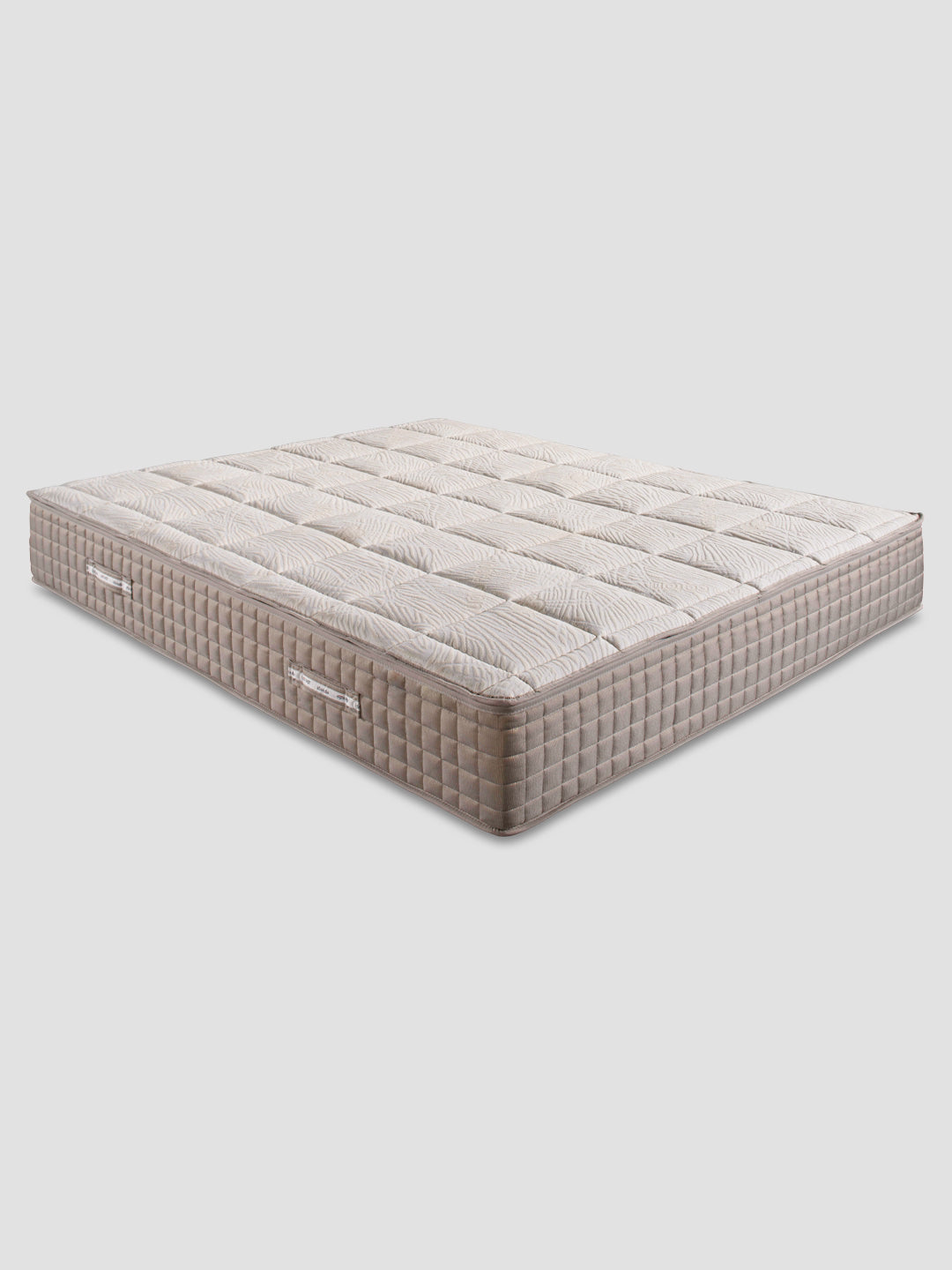 Cotone materasso su sfondo grigio