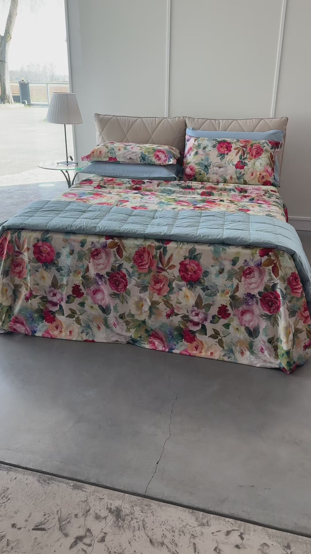 Lenzuola Primavera raso di cotone 300TC parure matrimoniale