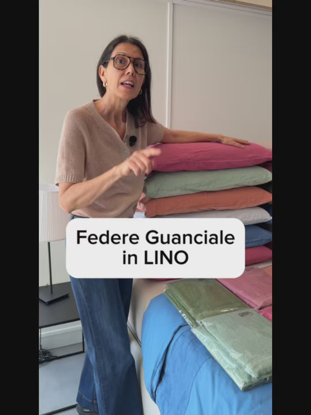 Federe Lino/cotone stropiccio no stiro coppia