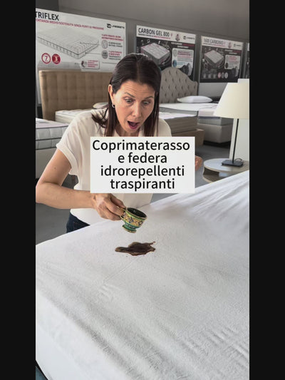 Coprimaterasso idrorepellente e traspirante antiacaro