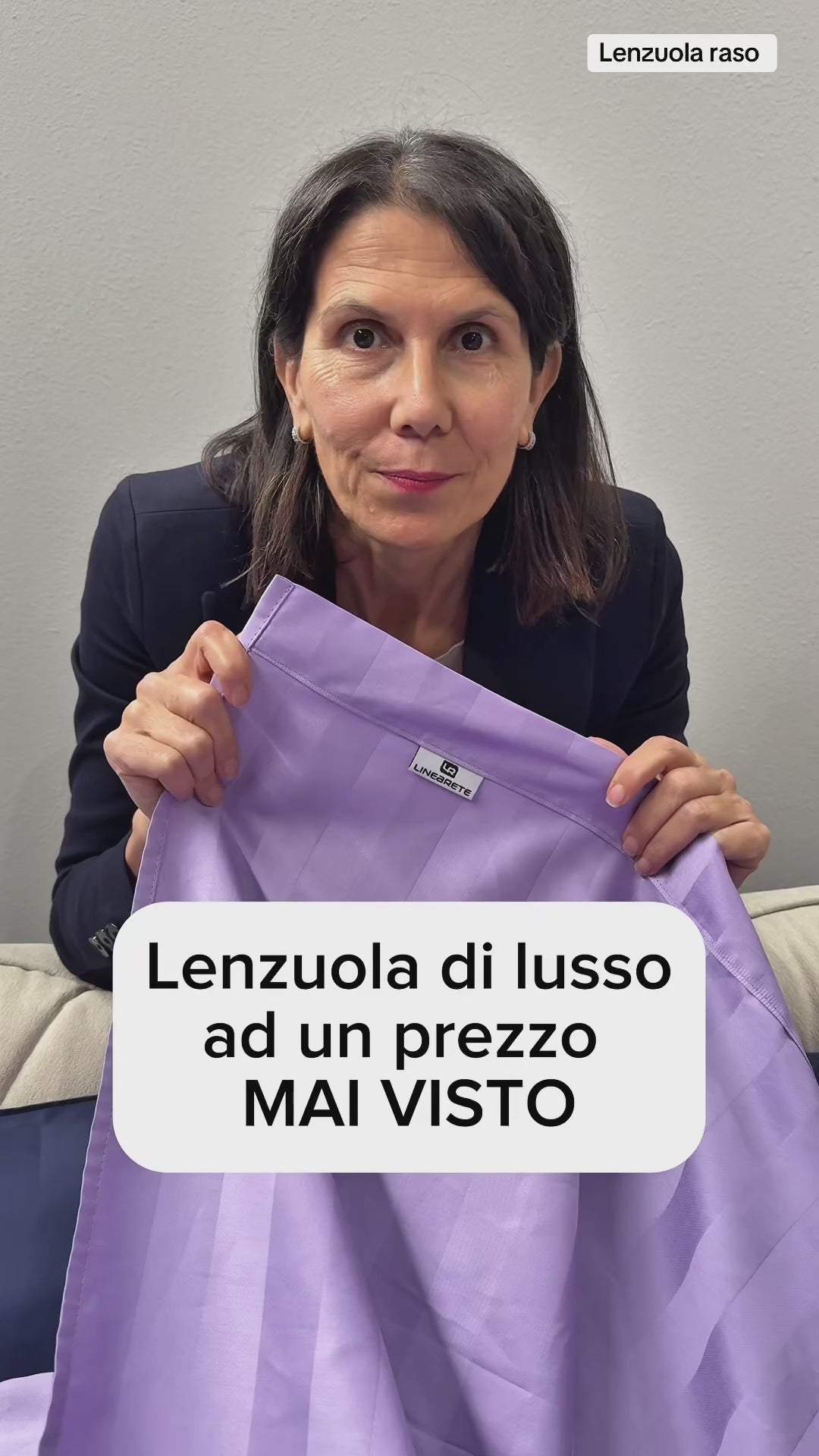 Lenzuola Raso Riga di cotone parure matrimoniale
